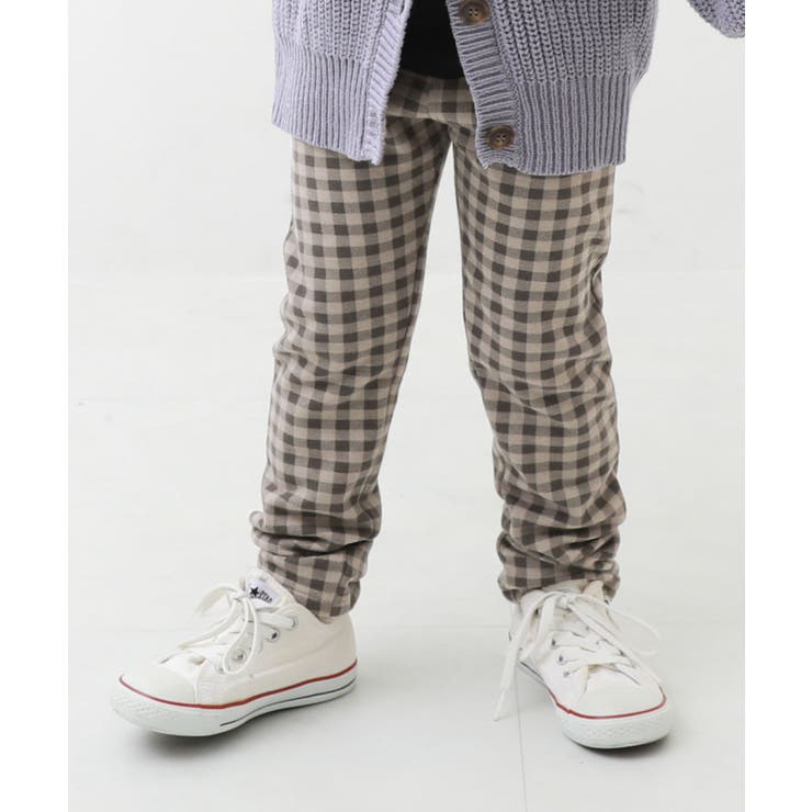 009-チェック5-Dグレージュ | RICH WARM 裏シャギー | devirock