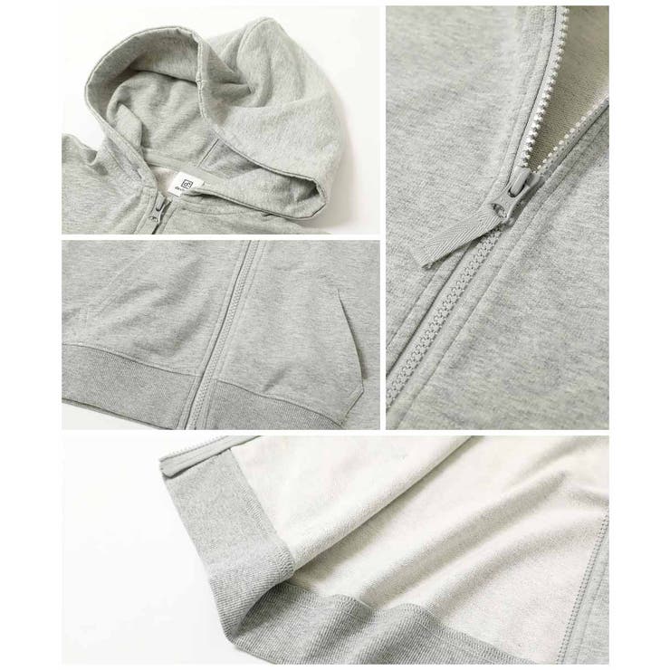 無地 スウェット ジップパーカー | devirock | 詳細画像18 