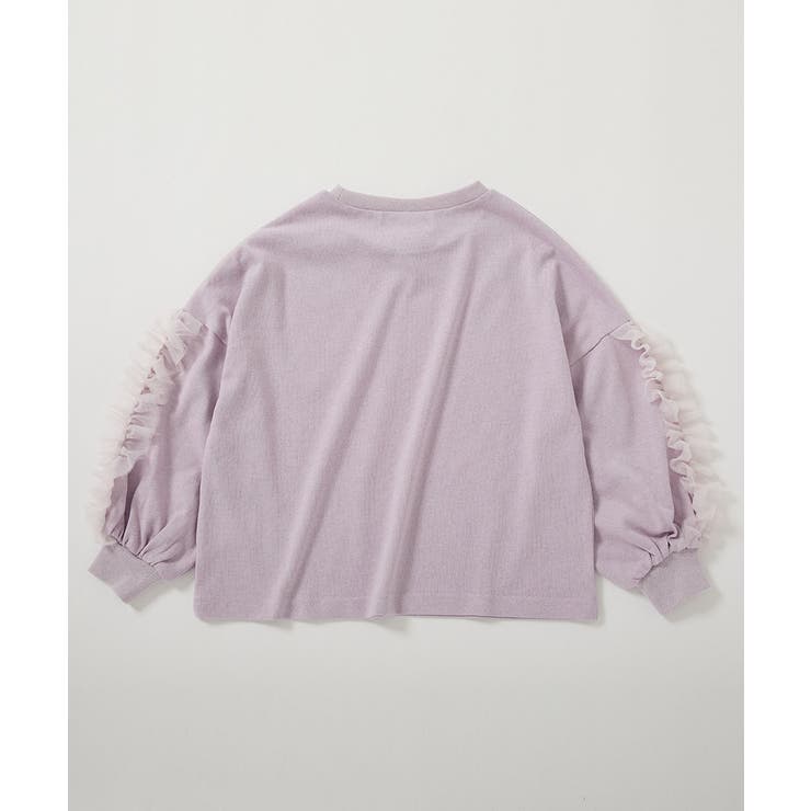 袖チュール 長袖Tシャツ 子供服 キッズ 女の子 ロンT トップス 5000 | devirock | 詳細画像13 