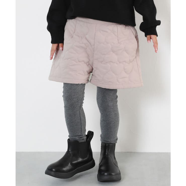 ピンクベージュ | ハートキルティング ショートパンツ 子供服 | devirock