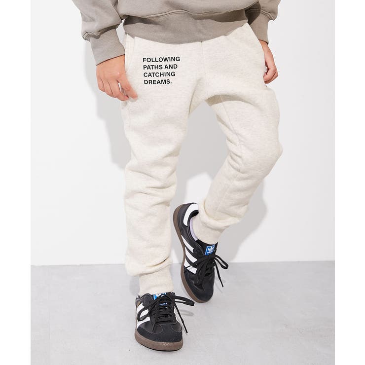 011-ロゴ1-オートミール | デビラボ プリント 裏起毛パンツ | devirock