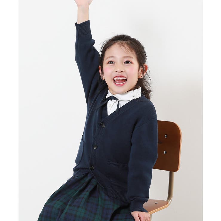 002-スクールネイビー | 綿100％ 洗える スクールニット | devirock
