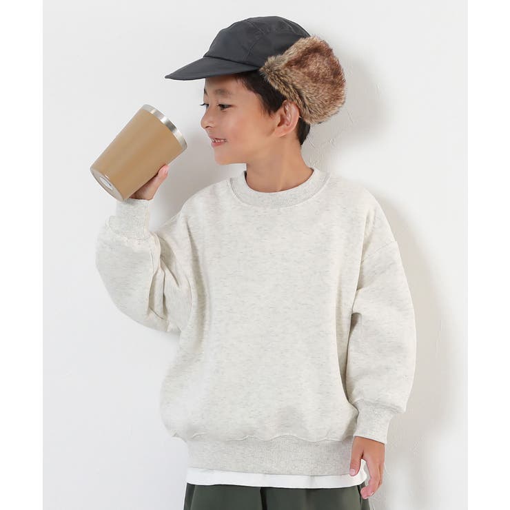 002-オートミール | カラフルスウェット ふっくら裏起毛 無地トレーナー | devirock