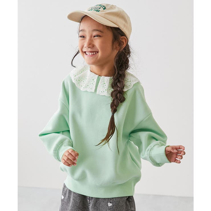 011-パステルグリーン | カラフルスウェット ふっくら裏起毛 無地トレーナー | devirock