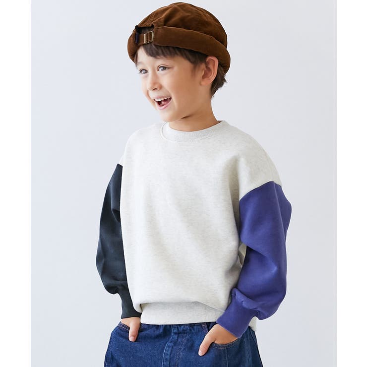 017-オートミール-スミクロ | カラフルスウェット ふっくら裏起毛 無地トレーナー | devirock