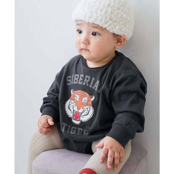 003-トラ-スミクロ | 綿100％ デビラボ プリント | devirock