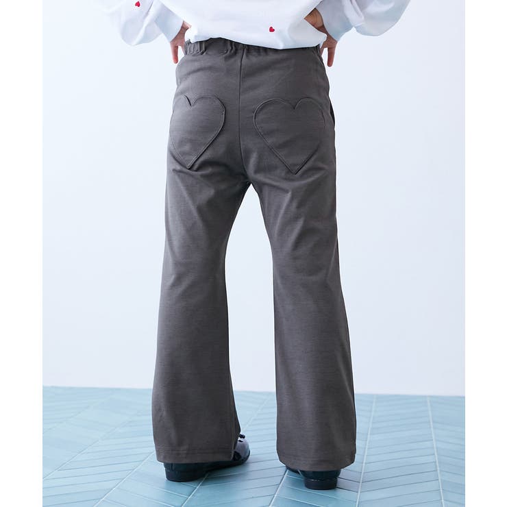 チャコール | イージーウォッシュ 乾燥機OK ハートポケットセミフレアパンツ | devirock