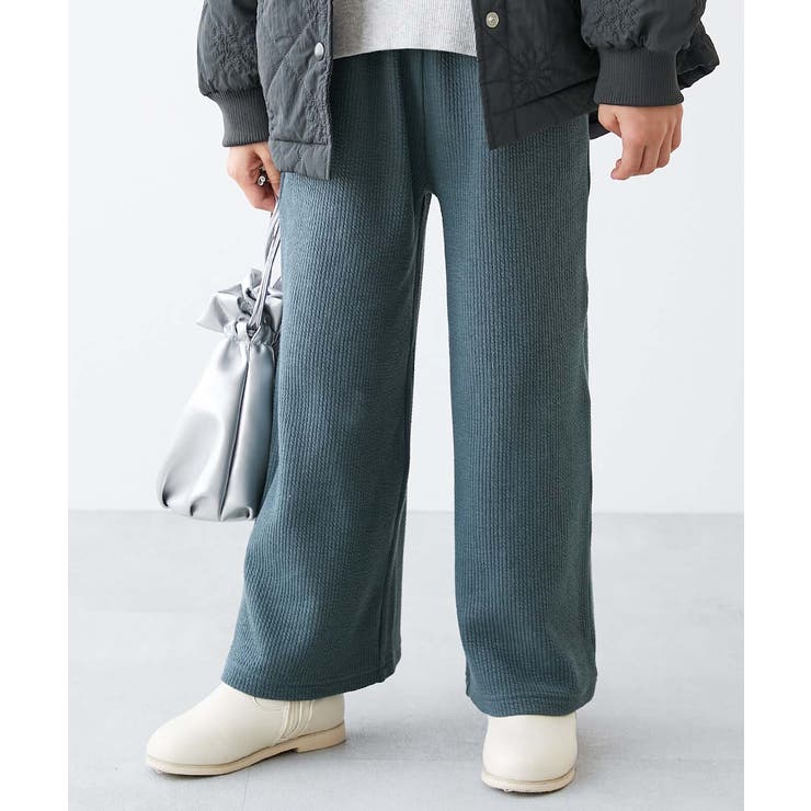 シャドーブルー | ふっくらホイップ あったか 裏起毛リブパンツ | devirock