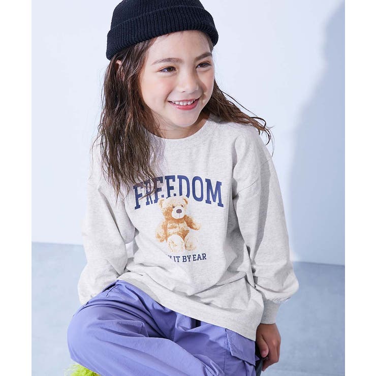 006-クマ-オートミール | 綿100％ デビラボ ガールズ | devirock