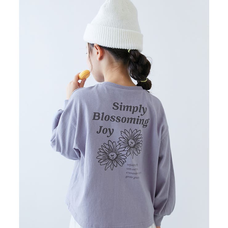 010-フラワー-Gブルー | 綿100％ デビラボ ガールズ | devirock