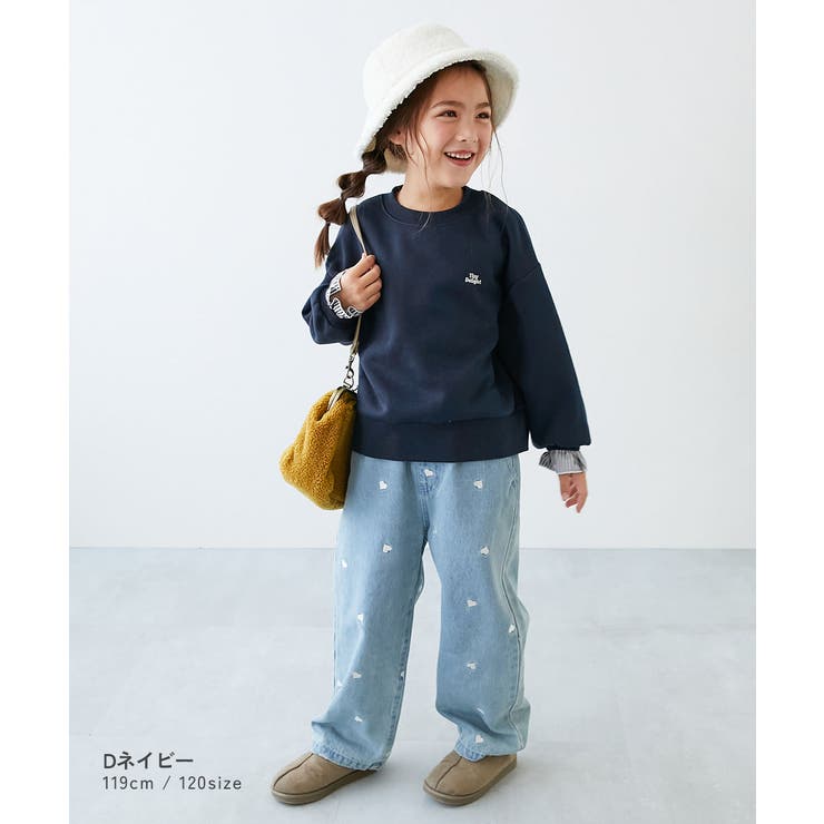 袖がかわいい 重ね着風 裏起毛トレーナー | devirock | 詳細画像5 