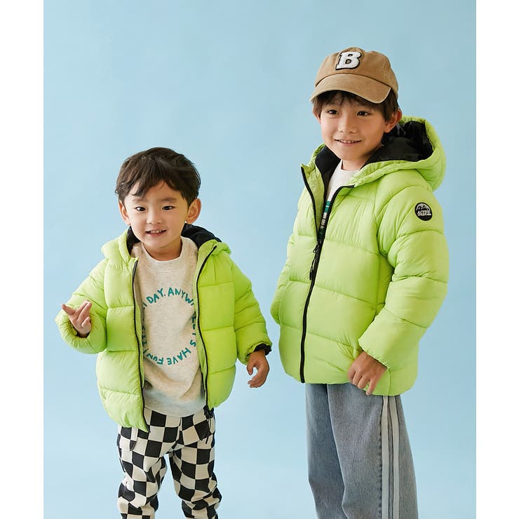 003-フードWP-LYグリーン | 洗える ファイバーダウン えらべるフード&デザイン | devirock