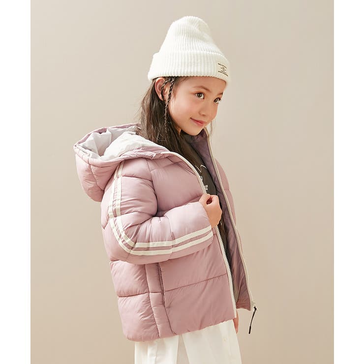 025-フードLN-くすみピンク | 洗える ファイバーダウン えらべるフード&デザイン | devirock