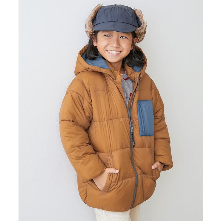 キャメル | 洗える ファイバーダウン フードが取り外せる | devirock