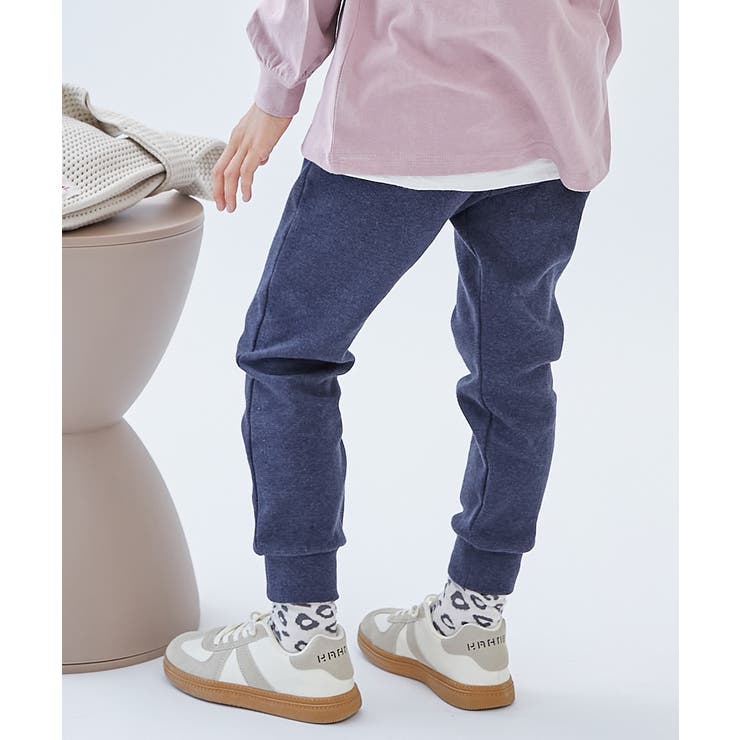 デニム風ネイビー | ウルトラストレッチ 裾リブパンツ 子供服 | devirock