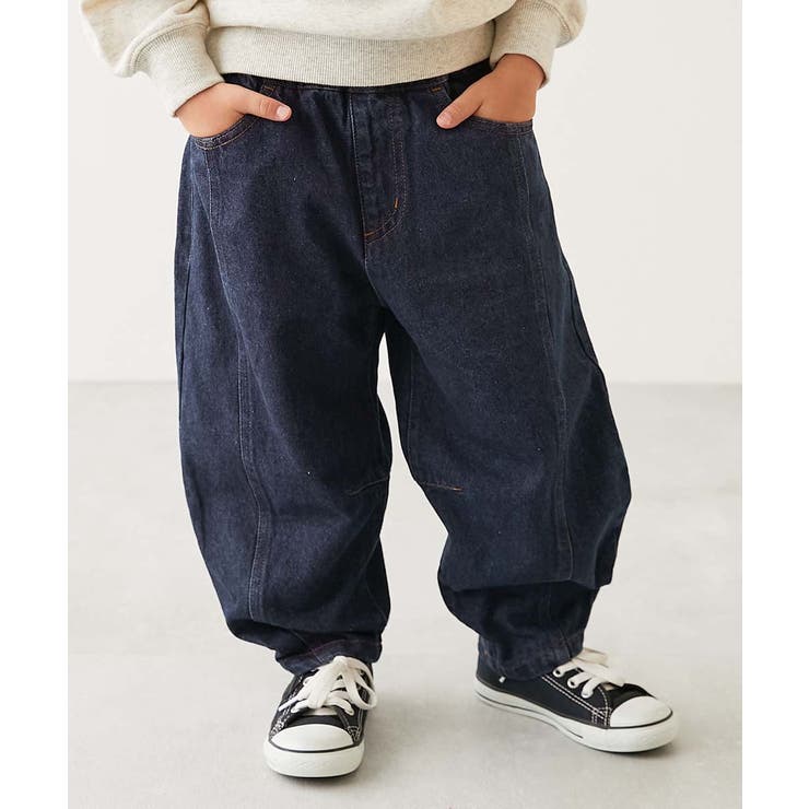 001-ワンウォッシュ | ムーンカーブ デニムパンツ 子供服 | devirock