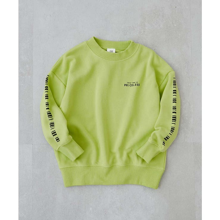 004-袖バーコード-LYグリーン | デビラボ BIGシルエット プリント | devirock