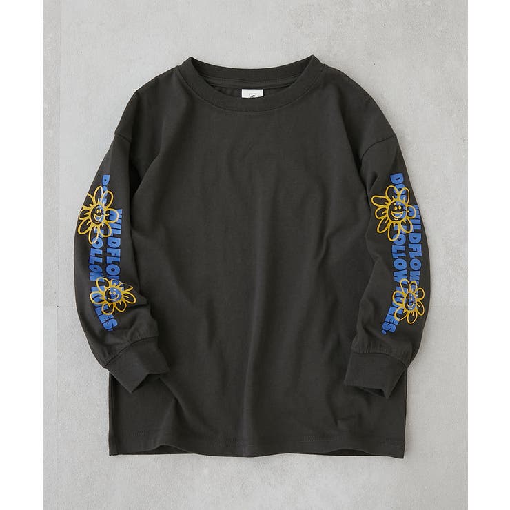 010-フラワー-スミクロ | 綿100％ デビラボ BIGシルエット | devirock