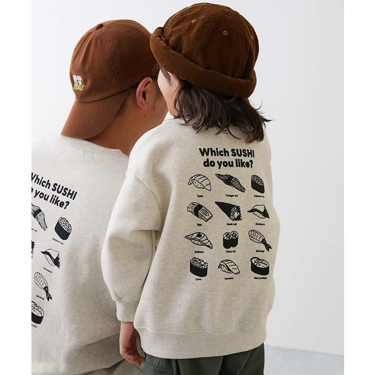 011-寿司-オートミール | デビラボ プリント 裏起毛 | devirock