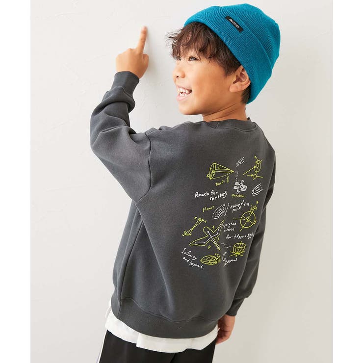 014-宇宙-スミクロ | デビラボ プリント 裏起毛 | devirock