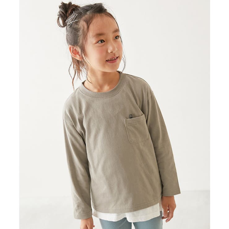 Dグレージュ | 名札穴あかない 無地 ポケット付き | devirock