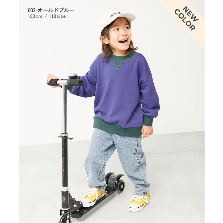 配色ガゼットトレーナー 子供服 キッズ 男の子 女の子 トレーナー トップス  | devirock | 詳細画像6 