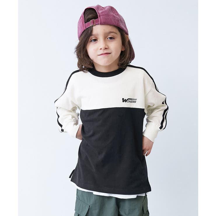 041-オフホワイト-ブラック | 綿100% お洗濯してもよれにくい ビッグシルエット | devirock