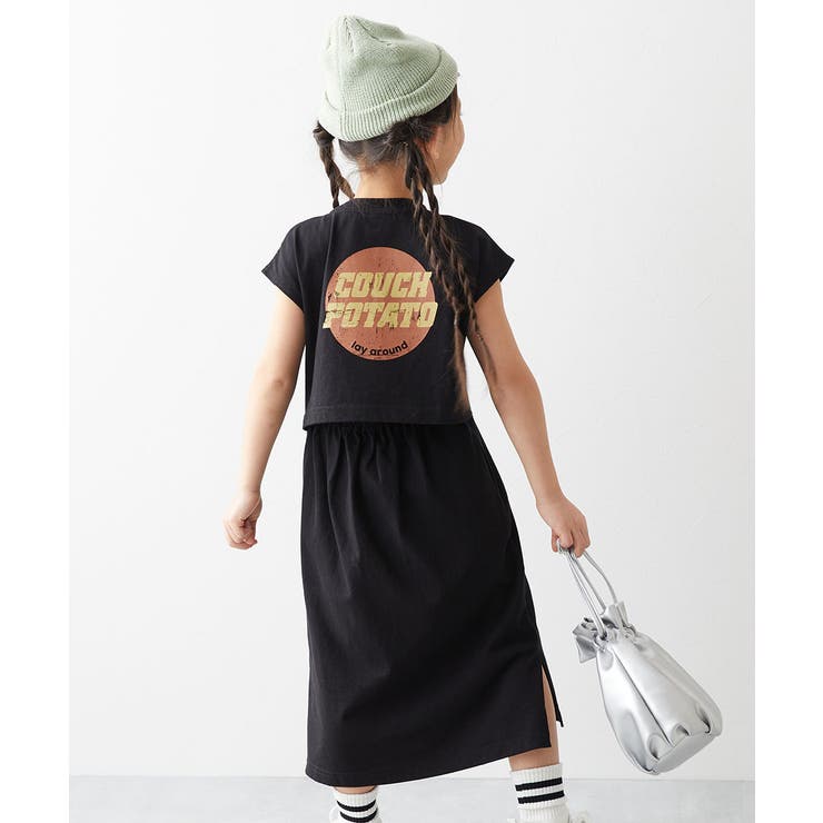 バックデザイン 半袖ワンピース 子供服[品番：VR000009378