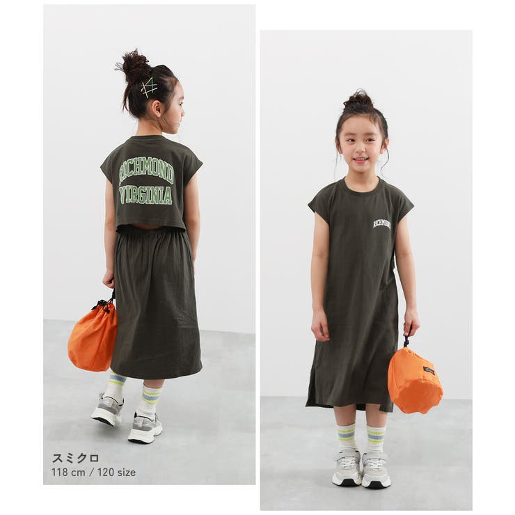 バックデザイン 半袖ワンピース 子供服[品番：VR000009378