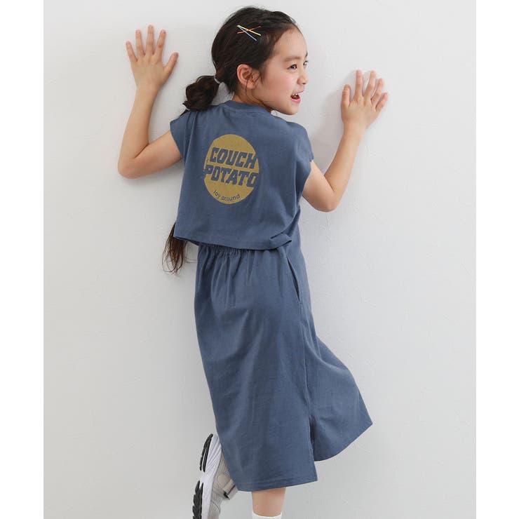 バックデザイン 半袖ワンピース 子供服[品番：VR000009378