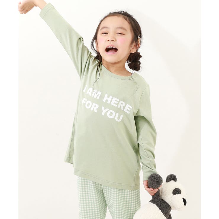 014-ロゴ-Gグリーン | 綿100％ ガールズ くしゅっと裾リボン | devirock