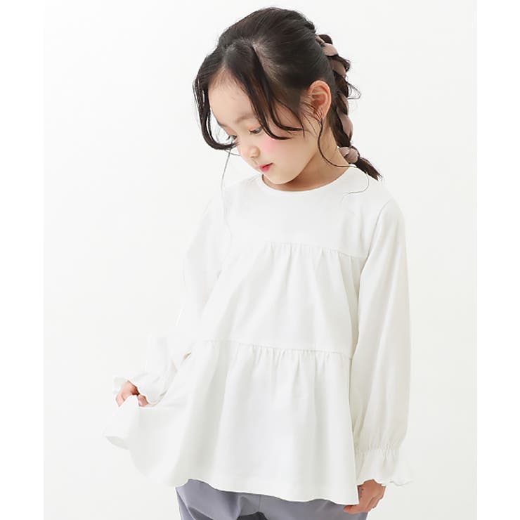 ティアード長袖チュニック 子供服 キッズ[品番：VR000009656