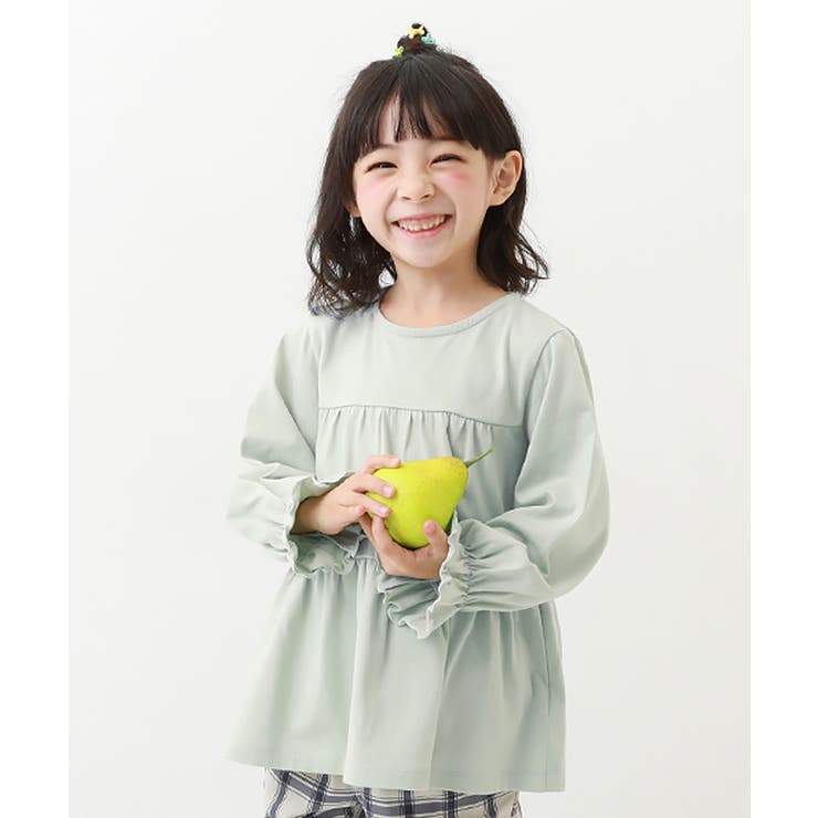 ティアード長袖チュニック 子供服 キッズ[品番：VR000009656