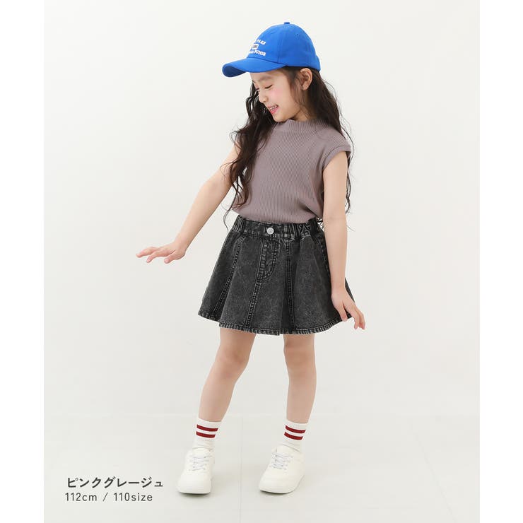フレンチスリーブ リブ半袖Tシャツ 子供服 キッズ 女の子 Tシャツ トップス | devirock | 詳細画像6 