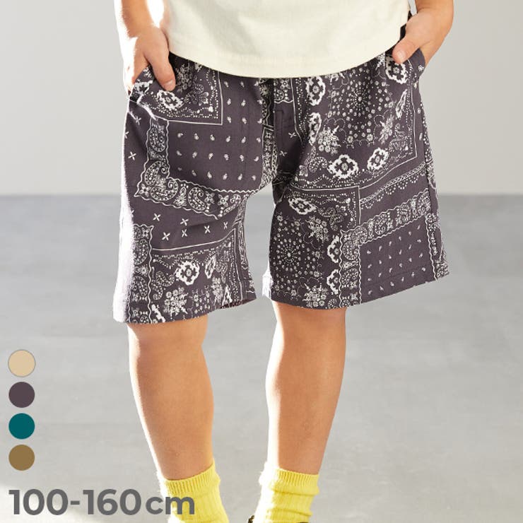 【セール 登場から人気沸騰】 よくばりストレッチ 総柄ベイカーハーフパンツ[品番 ツイル パンツ