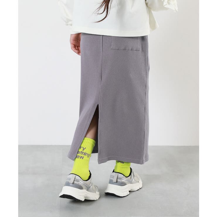 RiCO SUCRE 子供服 メッシュブロッキングロングTシャツ 女の子