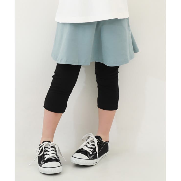 ダスティブルー | 【両側ポケット付き】6分丈 無地スカッツ 子供服 | devirock
