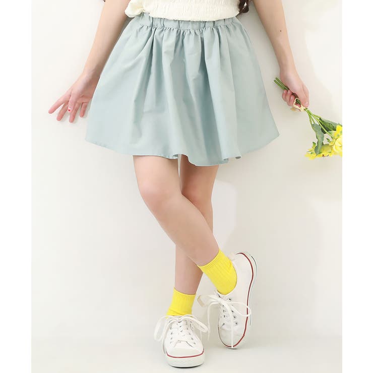 ミニ丈ギャザースカッツ 子供服 キッズ[品番:VR000010045 ミニ丈ギャザースカッツ 子供服 キッズ[品番:VR000010045