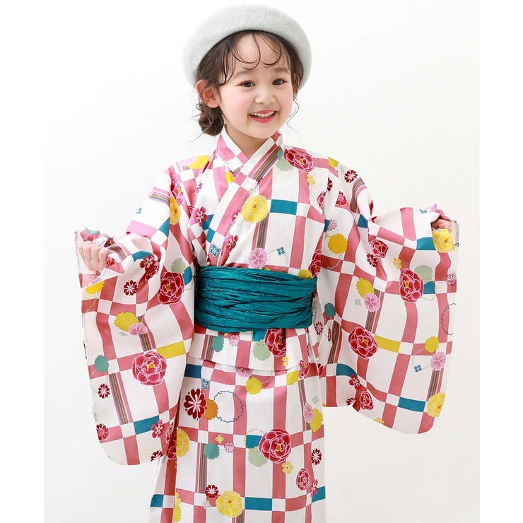 浴衣 兵児帯2点セット 子供服 キッズ ベビー 女の子 浴衣 甚平