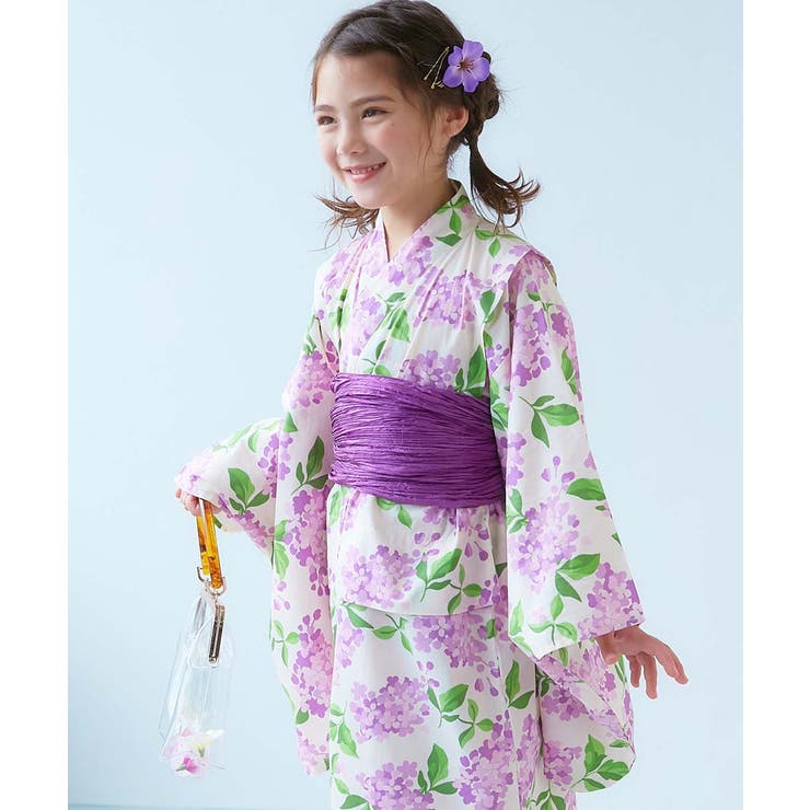 浴衣 兵児帯2点セット 子供服 キッズ ベビー 女の子 浴衣 甚平