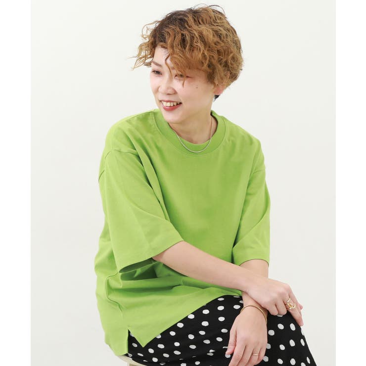 Lグリーン | 綿100% お洗濯してもよれにくい ビッグシルエット | devirock