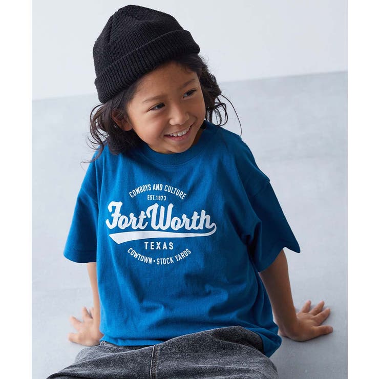 028-ロゴ-クラシックブルー | 綿100％ デビラボ BIGシルエット | devirock