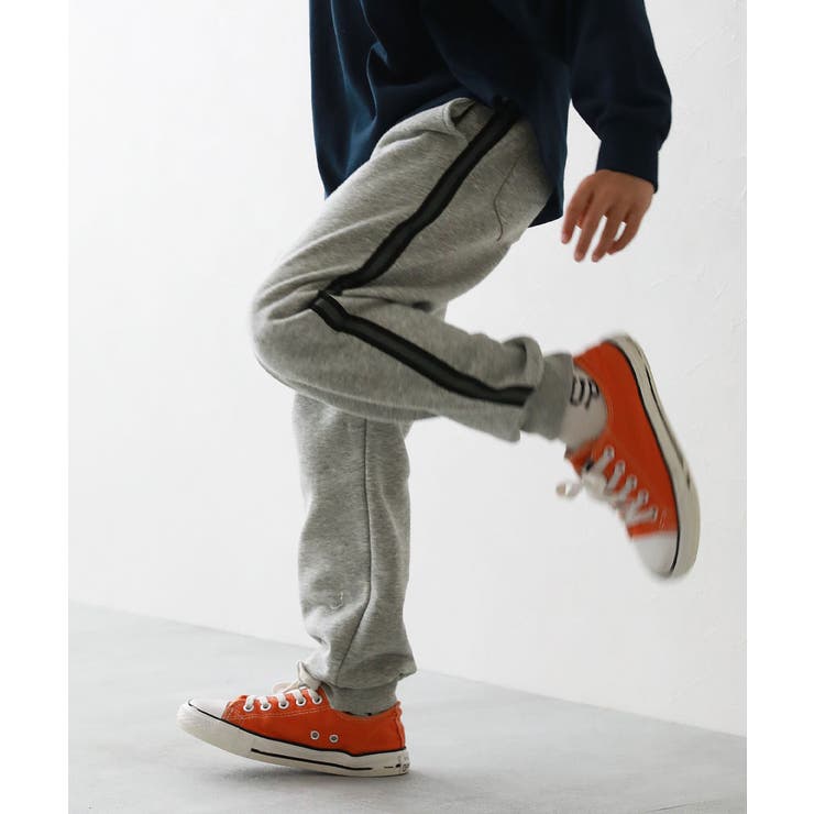 杢グレー | ラインジョガー スウェットパンツ 子供服 | devirock