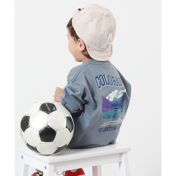 027-山-くすみブルー | 綿100% デビラボ BIGシルエット | devirock