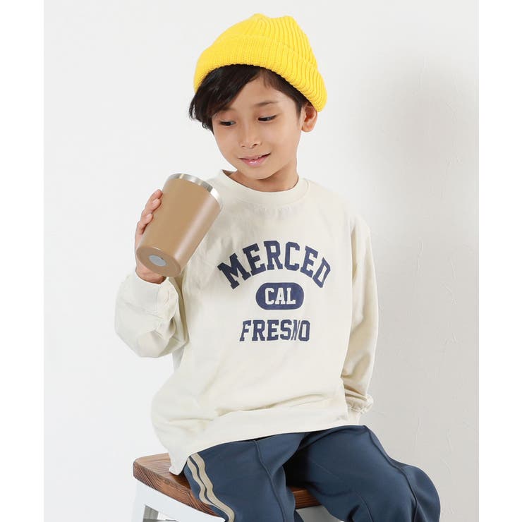 032-ロゴ3-エクリュ | 綿100% デビラボ BIGシルエット | devirock