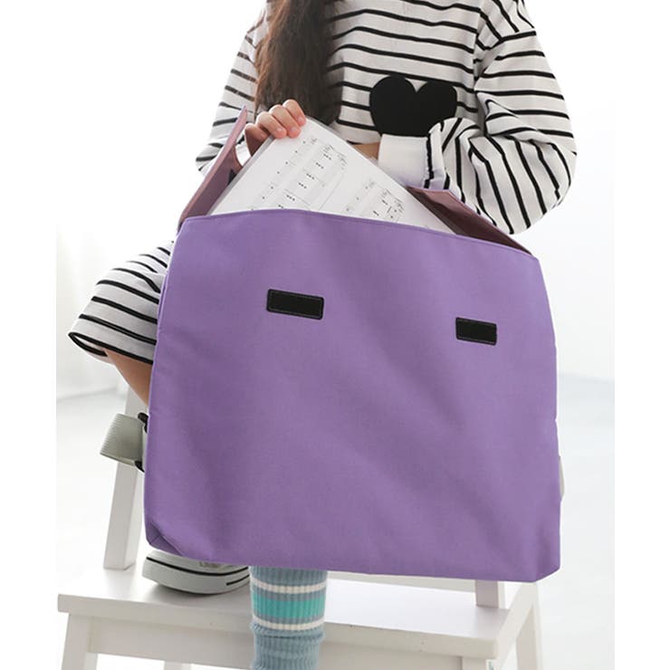 002-Sバイオレット | 背負える 2WAYレッスンバッグ 子供服 | devirock