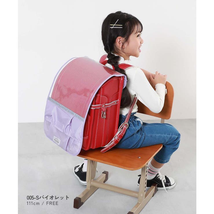 収納できるマチポケット付き 撥水 透明ランドセルカバー[品番