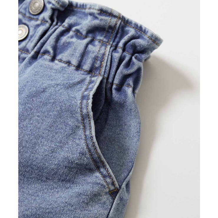 楽デニム ハイウエスト フリルショートパンツ | devirock | 詳細画像9 