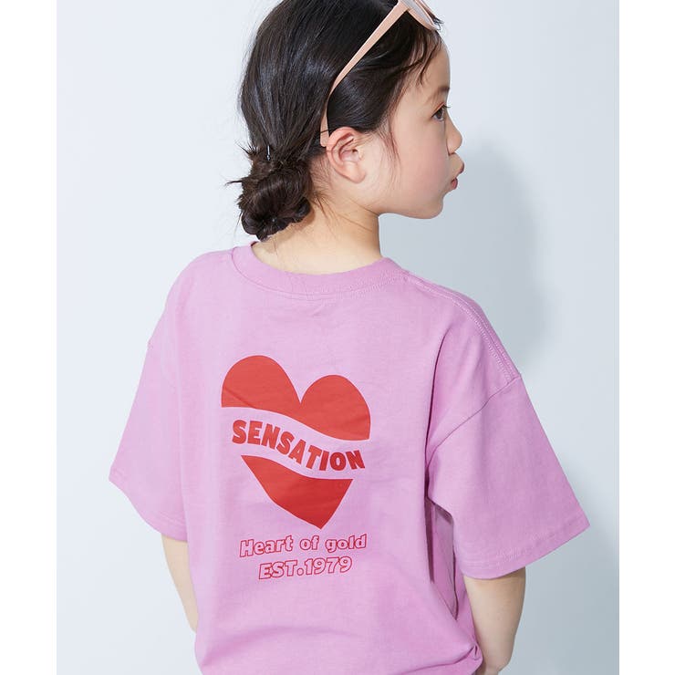 007-ハート-モーブピンク | 綿100％ デビラボ ガールズ | devirock