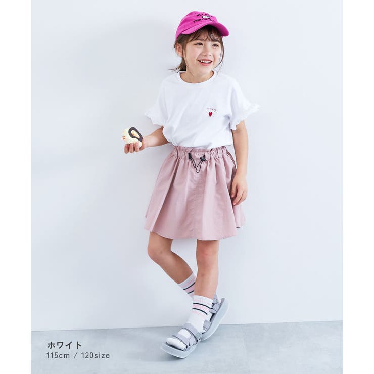 もちもちストレッチ ガールズワンポイント刺繍Tシャツ 子供服 | devirock | 詳細画像6 